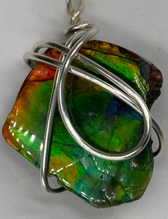 Wire Wrapped Ammolite #1