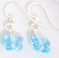 children’s butterfly earrings blue