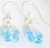 children’s butterfly earrings blue