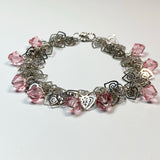 Austrian Crystal accented Aluminum Bracelet with Magnetic Closure