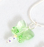 children's butterfly necklace - blue, clear ab, green, pink, purple green