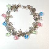 Austrian Crystal accented Aluminum Bracelet with Magnetic Closure