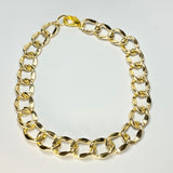 chain necklace in gold toned aluminum