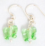 children’s butterfly earrings green