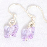 children’s butterfly earrings purple