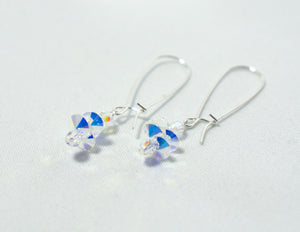 Clear Cluster Drop  Earrings