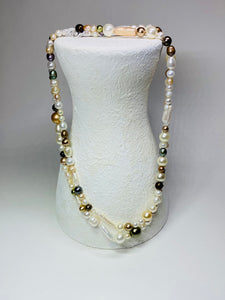 36 inch mixed pearl necklace