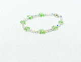 children's  butterfly bracelet -  blue, clear ab, green, pink, purple