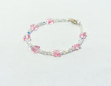 children's  butterfly bracelet -  blue, clear ab, green, pink, purple