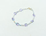 children's  butterfly bracelet -  blue, clear ab, green, pink, purple